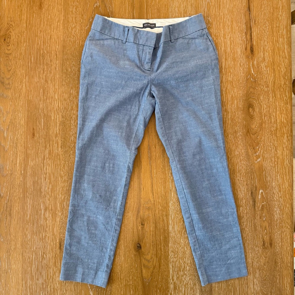 Van Heusen Blue Chinos Tailored Stretch Capris Pants size 0
